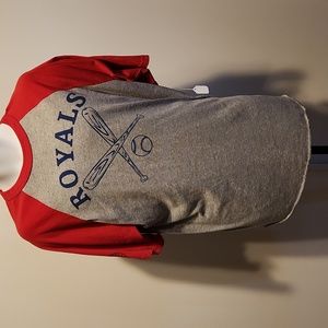 Kansas city royals mlb baseball 38 gray xl tshirt
